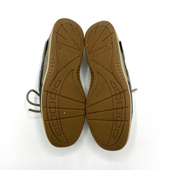 Vintage Sperry Top Sider Navy Leather Boat Shoes Size 5.5 with Original Box - Picture 7 of 9